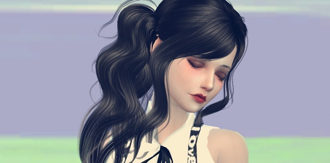 歪马尾可爱小姐姐