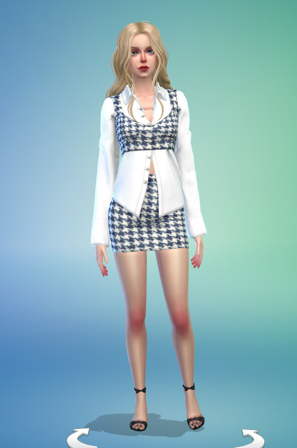 Sims4人物分享|平平无奇的两个美女~