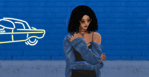 模拟人生4非主流卷发美少女mod下载